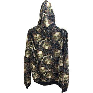 A**HOLES LIVE FOREVER skull rock punk hooded sweatshirt hoodie Xl Men